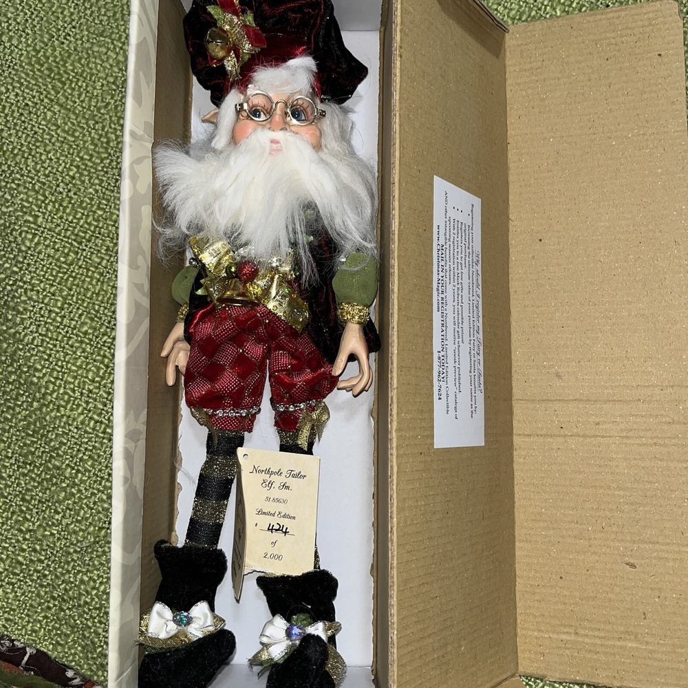 Mark Roberts‎ Northpole Tailor Elf , With Box And Certificate , 13 " , Christmas